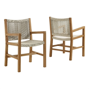 Vienna Dining Armchairs Set of 2 in Natural Natural