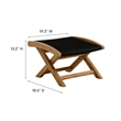 Vienna Folding Ottoman in Natural Black