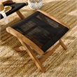 Vienna Folding Ottoman in Natural Black