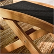 Vienna Folding Ottoman in Natural Black