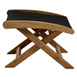 Vienna Folding Ottoman in Natural Black