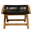 Vienna Folding Ottoman in Natural Black