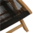 Vienna Folding Ottoman in Natural Black