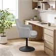 Lippa Swivel Dining Armchair in Black Light Gray
