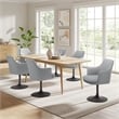 Lippa Swivel Dining Armchair in Black Light Gray
