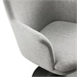 Lippa Swivel Dining Armchair in Black Light Gray