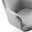 Lippa Swivel Dining Armchair in White Light Gray