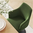 Lippa Swivel Dining Armchair in Black Moss Green