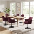 Lippa Swivel Dining Armchair in Black Mulberry