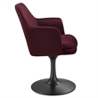 Lippa Swivel Dining Armchair in Black Mulberry