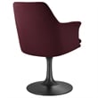 Lippa Swivel Dining Armchair in Black Mulberry