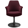 Lippa Swivel Dining Armchair in Black Mulberry