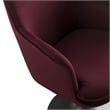 Lippa Swivel Dining Armchair in Black Mulberry