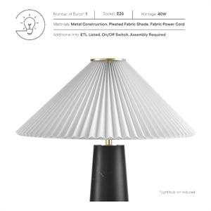 nera table lamp in black