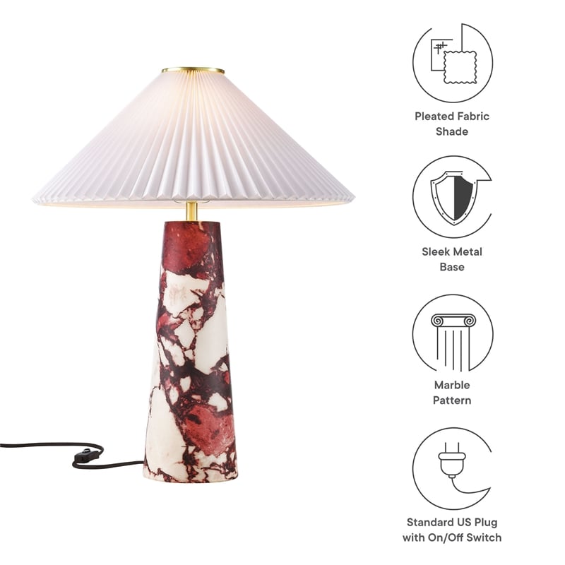 Nera Table Lamp in Red