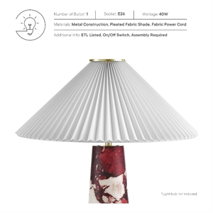 nera table lamp in red