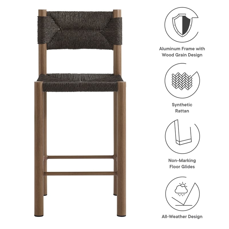Parkland Counter Stools Set of 2 in Walnut
