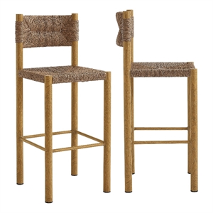 Parkland Bar Stools Set of 2 in Natural