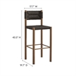 Parkland Bar Stools Set of 2 in Walnut
