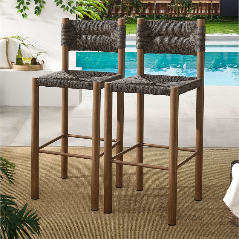 Parkland Bar Stools Set of 2 in Walnut
