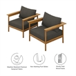 Wren Armchair Set of 2 in Natural Flint Gray