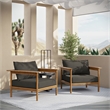 Wren Armchair Set of 2 in Natural Flint Gray
