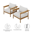 Wren Armchair Set of 2 in Natural Sail