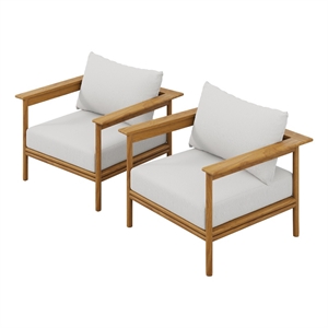 Wren Armchair Set of 2 in Natural Sail