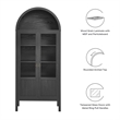 Tessa Arched Storage Display Cabinet in Black