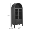 Tessa Arched Storage Display Cabinet in Black