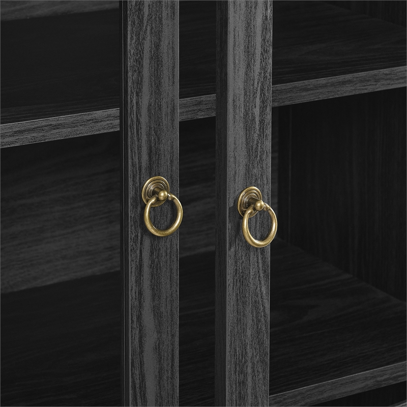 Tessa Arched Storage Display Cabinet in Black