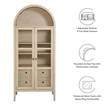 Nolan Arched Storage Display Cabinet in Light Oak