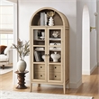 Nolan Arched Storage Display Cabinet in Light Oak