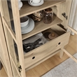 Nolan Arched Storage Display Cabinet in Light Oak