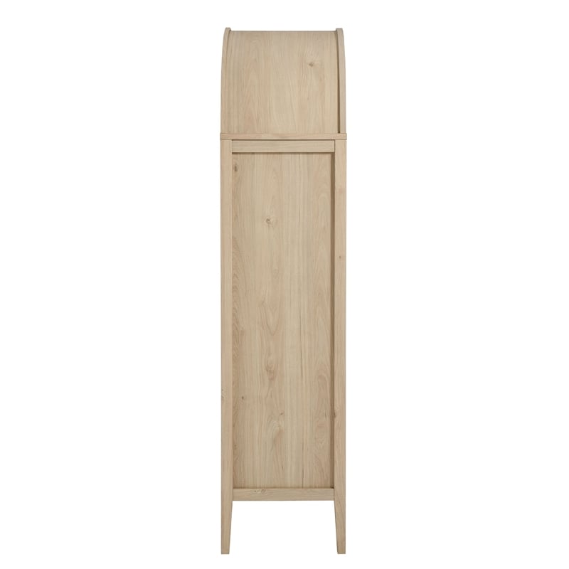Nolan Arched Storage Display Cabinet in Light Oak