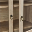 Nolan Arched Storage Display Cabinet in Light Oak
