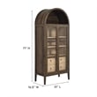 Nolan Arched Storage Display Cabinet in Walnut Hickory