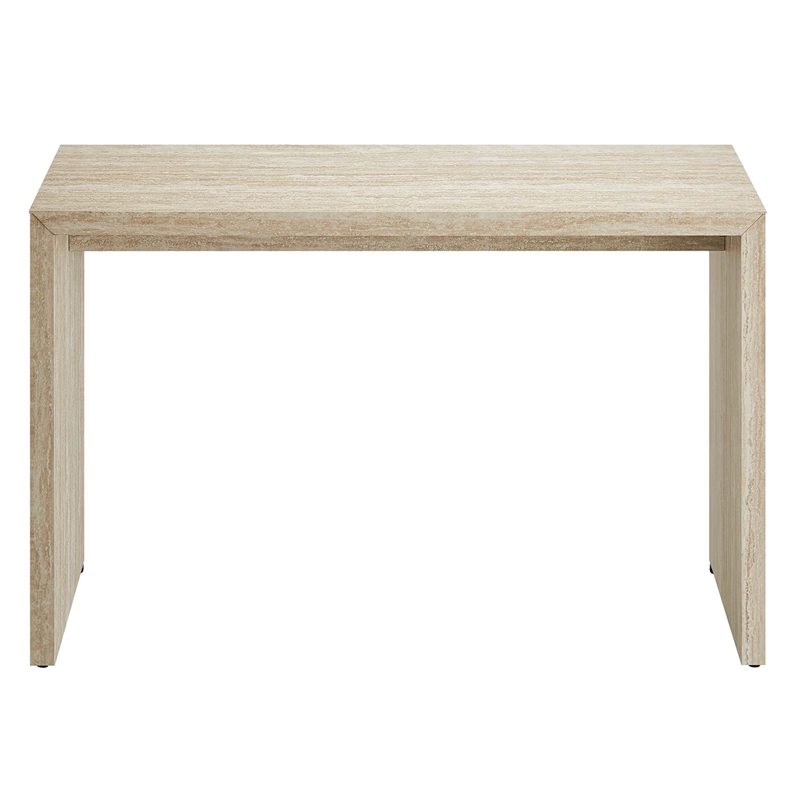 Modway Mirella Console Table in Faux Travertine Laminate