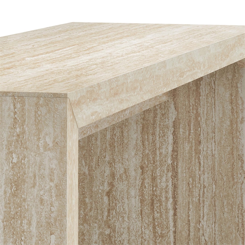 Modway Mirella Console Table in Faux Travertine Laminate