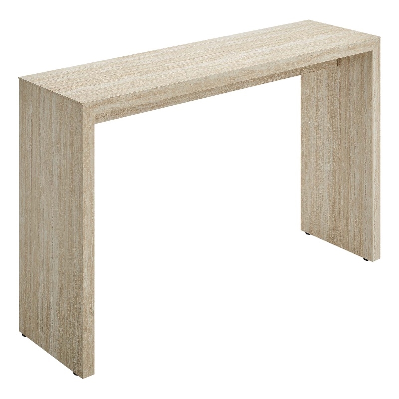 Modway Mirella Console Table in Faux Travertine Laminate