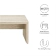 Mirella Long Bench in Travertine