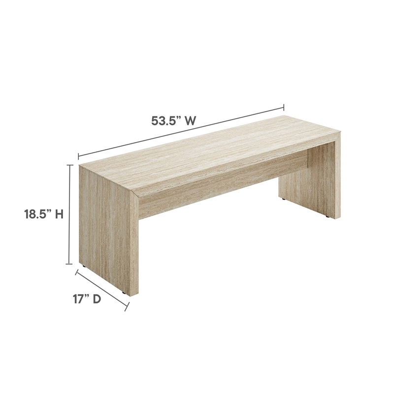 Mirella Bench in Travertine
