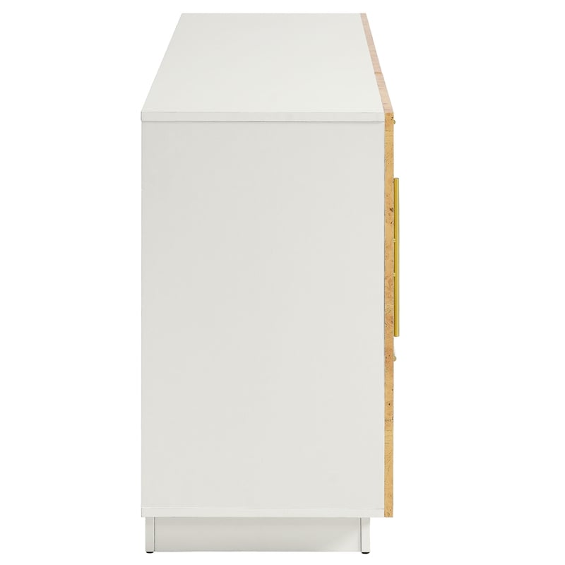 Abel Sideboard Buffet TV Stand in White Bleached Burl