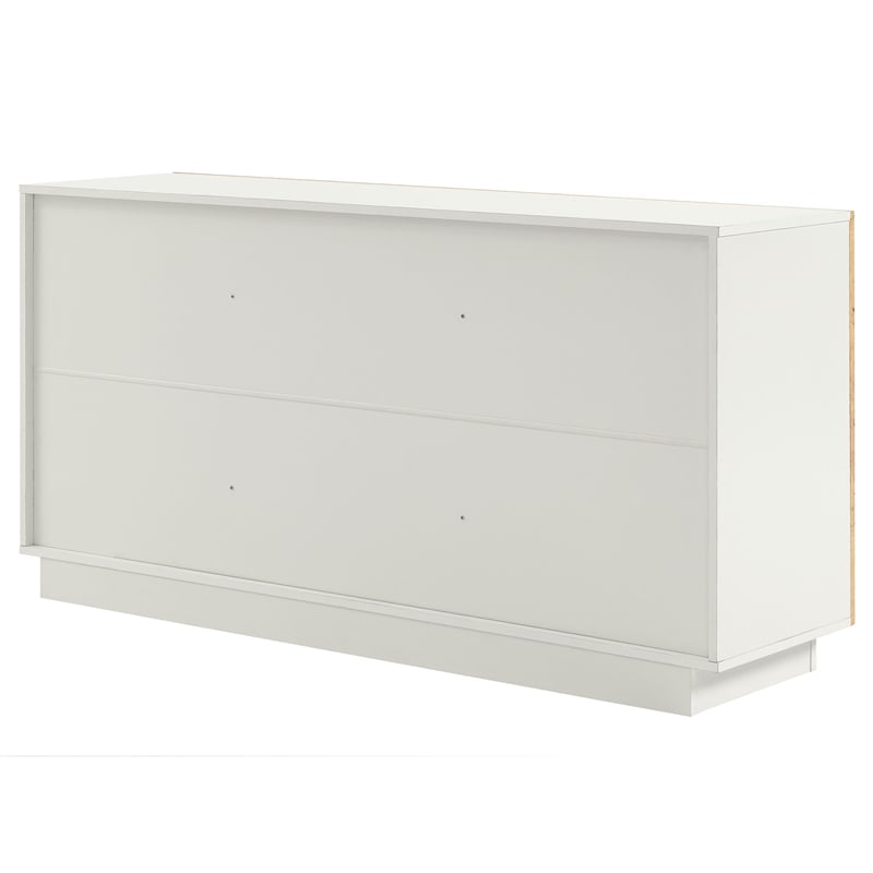 Abel Sideboard Buffet TV Stand in White Bleached Burl