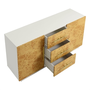 Abel Sideboard Buffet TV Stand in White Bleached Burl