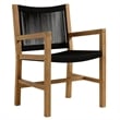 Vienna 3-Piece Dining Set with Armchairs in Natural Black