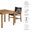 Vienna 3-Piece Dining Set with Armchairs in Natural Black