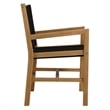Vienna 3-Piece Dining Set with Armchairs in Natural Black