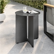 Modway Tecton Powder-Coated Aluminum Patio End in Charcoal
