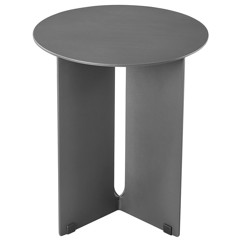 Modway Tecton Powder-Coated Aluminum Patio End in Charcoal